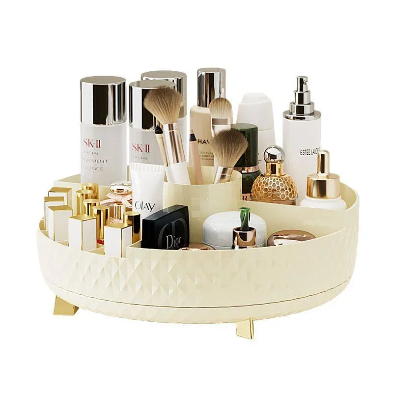 360° Rotating Cosmetic Storage Box – Large Capacity